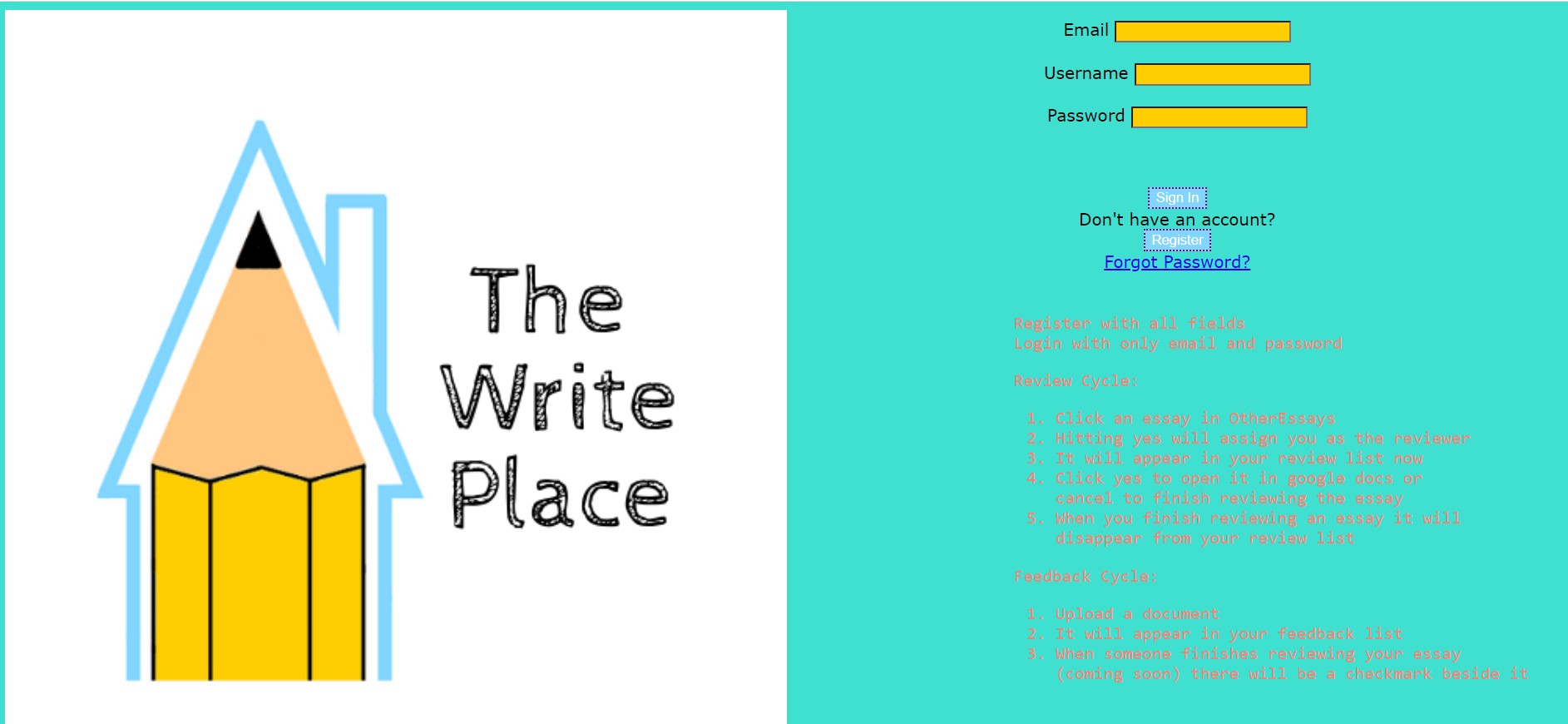 the write place 1